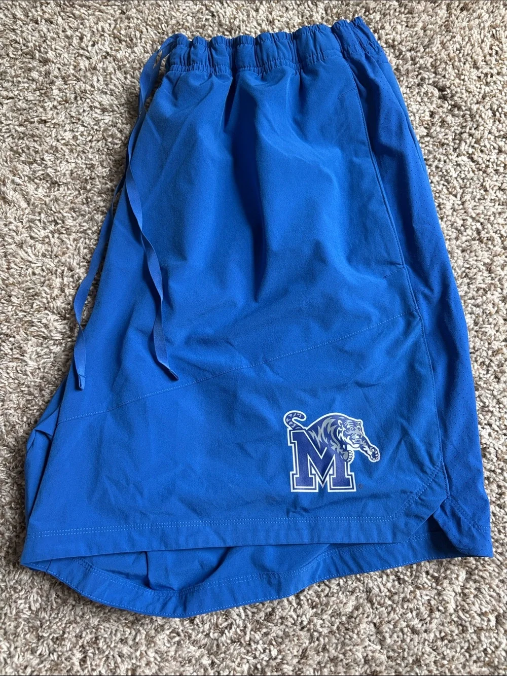 Nike Royal Blue Athletic Shorts with Memphis Tiger 'M' Logo